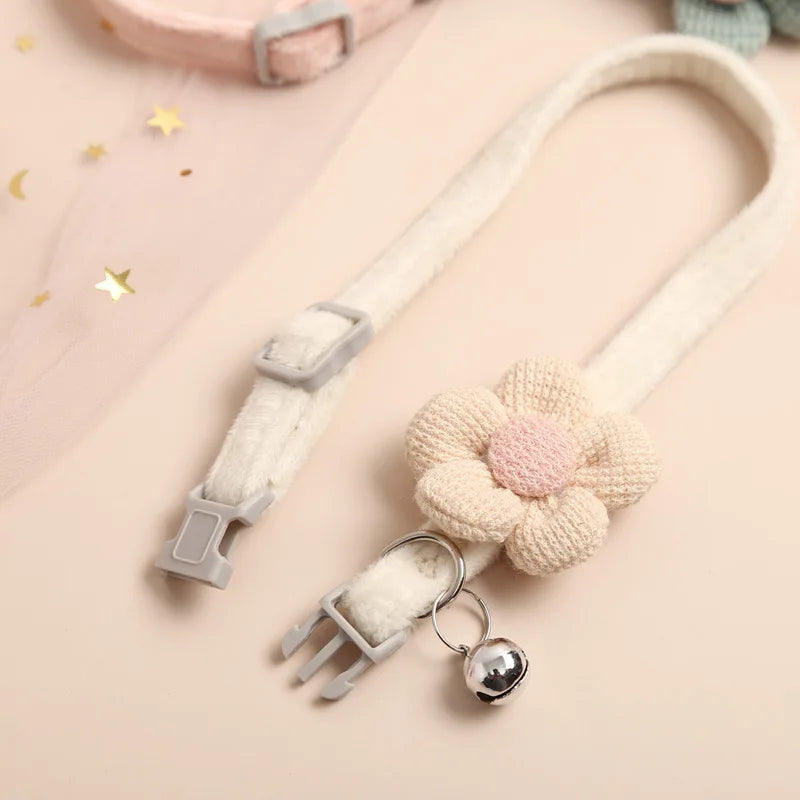 Adjustable Cat Collar with Flower - FlowerCharm