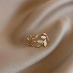 Adjustable Classy Gold Leaf Ring