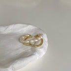 Adjustable Layered Pearl Accented Ring