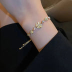 Adjustable Lucky Four Leaf Clover Bracelet
