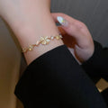 Adjustable Lucky Four Leaf Clover Bracelet
