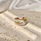 Adjustable Luxury Gold Crevice Ring