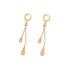 Adjustable Pull Droplet Lariat Necklace and Earrings