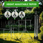 TurboSpray Adjustable 360° Garden Sprinkler – Stainless Steel Rotating Lawn Watering System