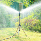 TurboSpray Adjustable 360° Garden Sprinkler – Stainless Steel Rotating Lawn Watering System