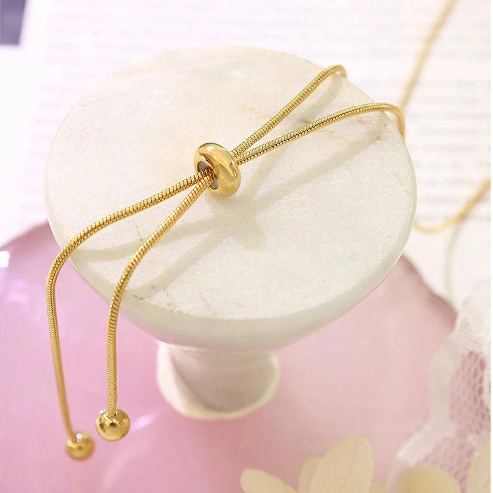 Adjustable Snake Chain Lariat Necklace