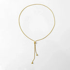 Adjustable Snake Chain Lariat Necklace