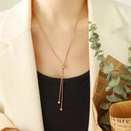 Adjustable Snake Chain Lariat Necklace