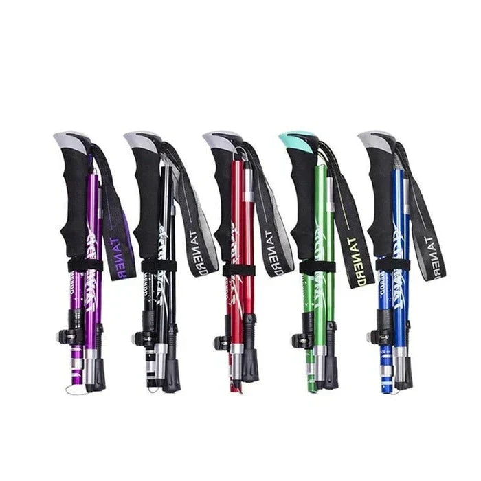 Adjustable Trekking Poles - Folding Telescopic Rod