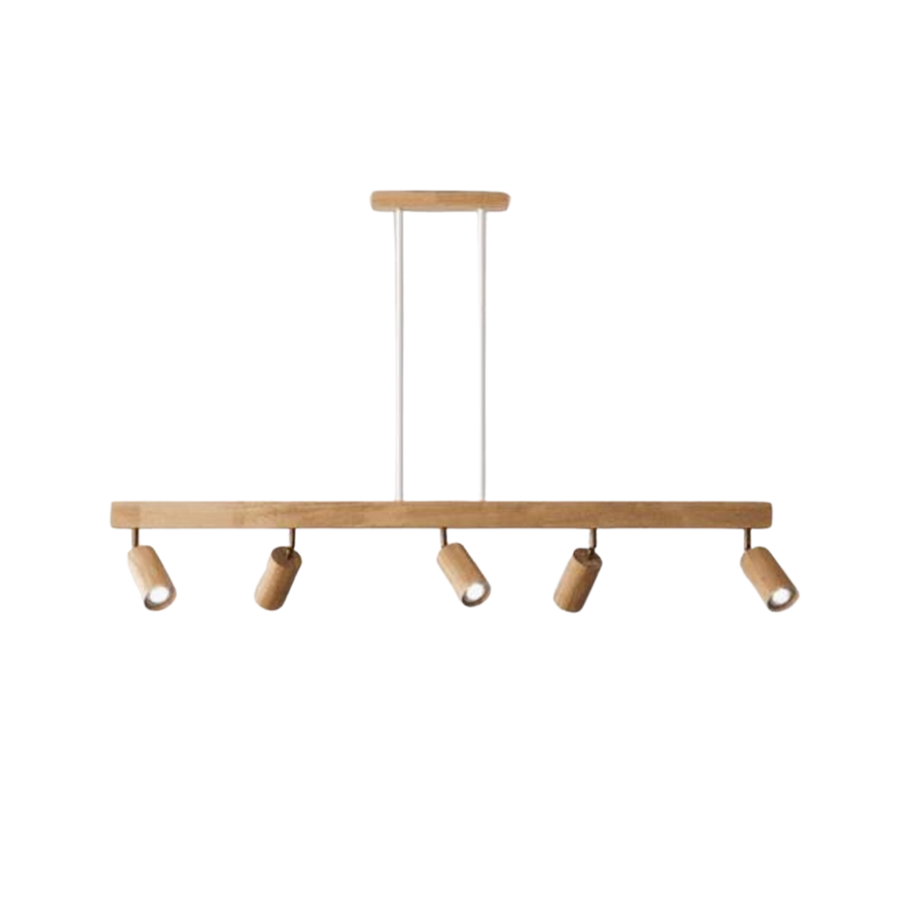 EcoLux Adjustable Wooden Ceiling Spotlight with LED Bulb Included