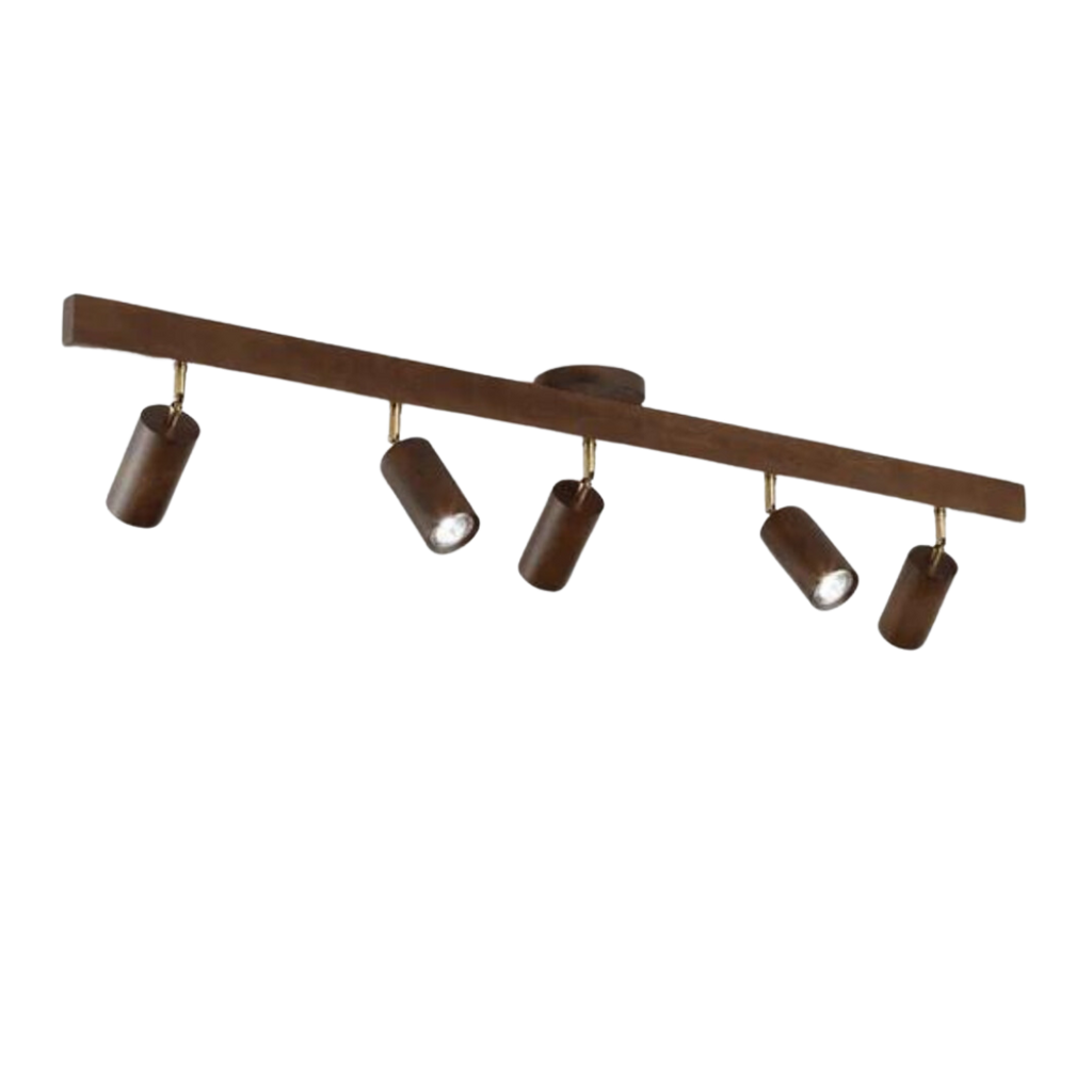 EcoLux Adjustable Wooden Ceiling Spotlight with LED Bulb Included