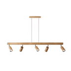 EcoLux Adjustable Wooden Ceiling Spotlight with LED Bulb Included