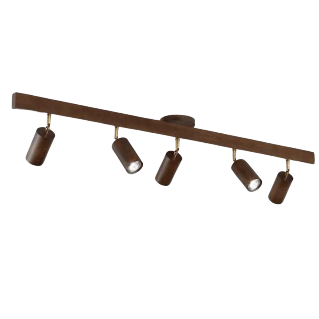 EcoLux Adjustable Wooden Ceiling Spotlight with LED Bulb Included