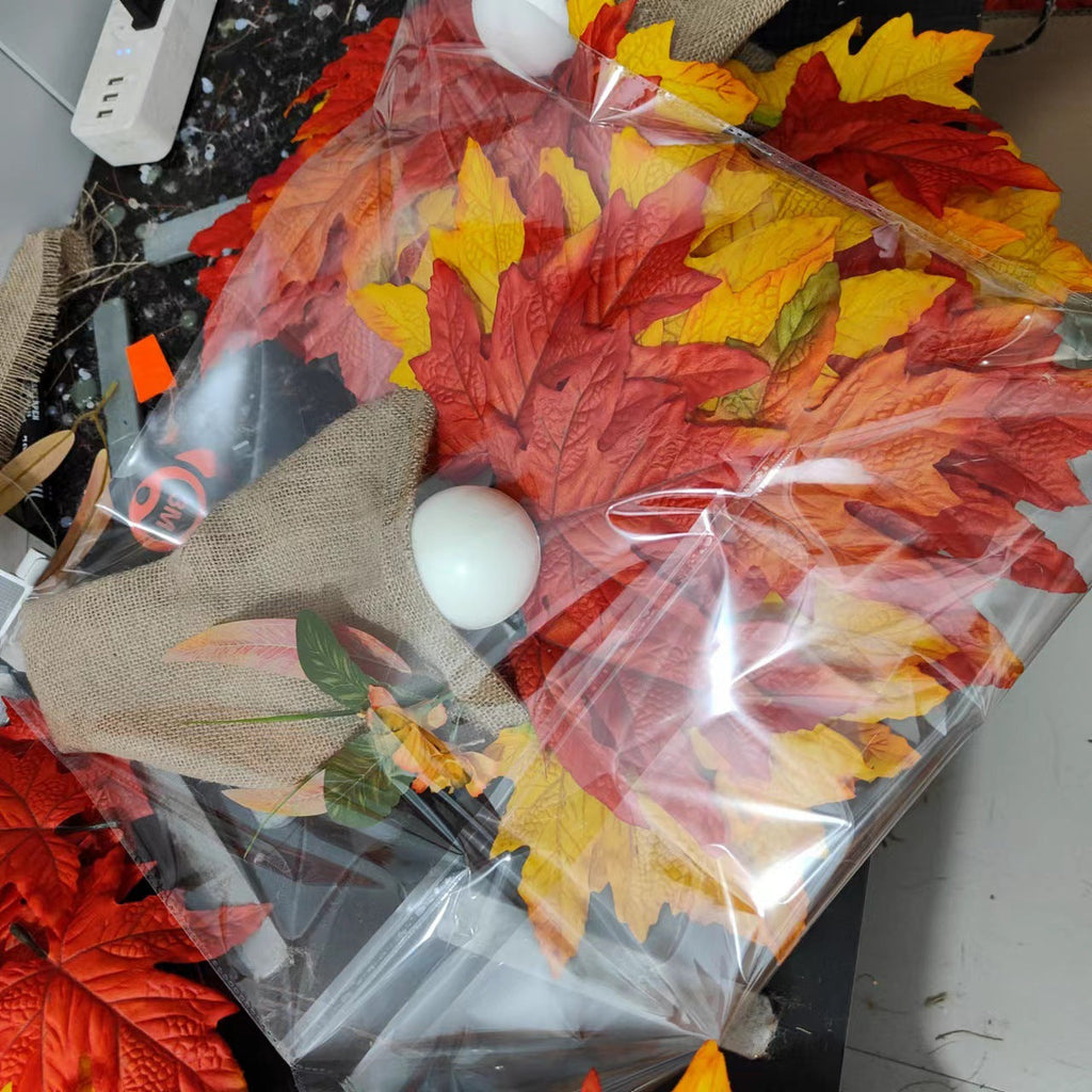 Hat Christmas Decoration Garland Harvest Season Maple Leaf Creative Garland