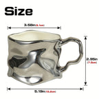 CreArt Mug – Handmade Ceramic Coffee Mug with Unique Crinkled Design
