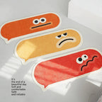 Home Bedroom Oval Plush Rug – Cozy and Creative Bedside Carpet