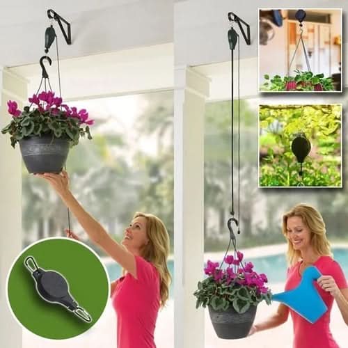 Height-adjustable & stable for plants & birdhouses