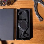 Heavy-Duty Tactical Retractable Keychain – Multi-Use Outdoor Carabiner Tool