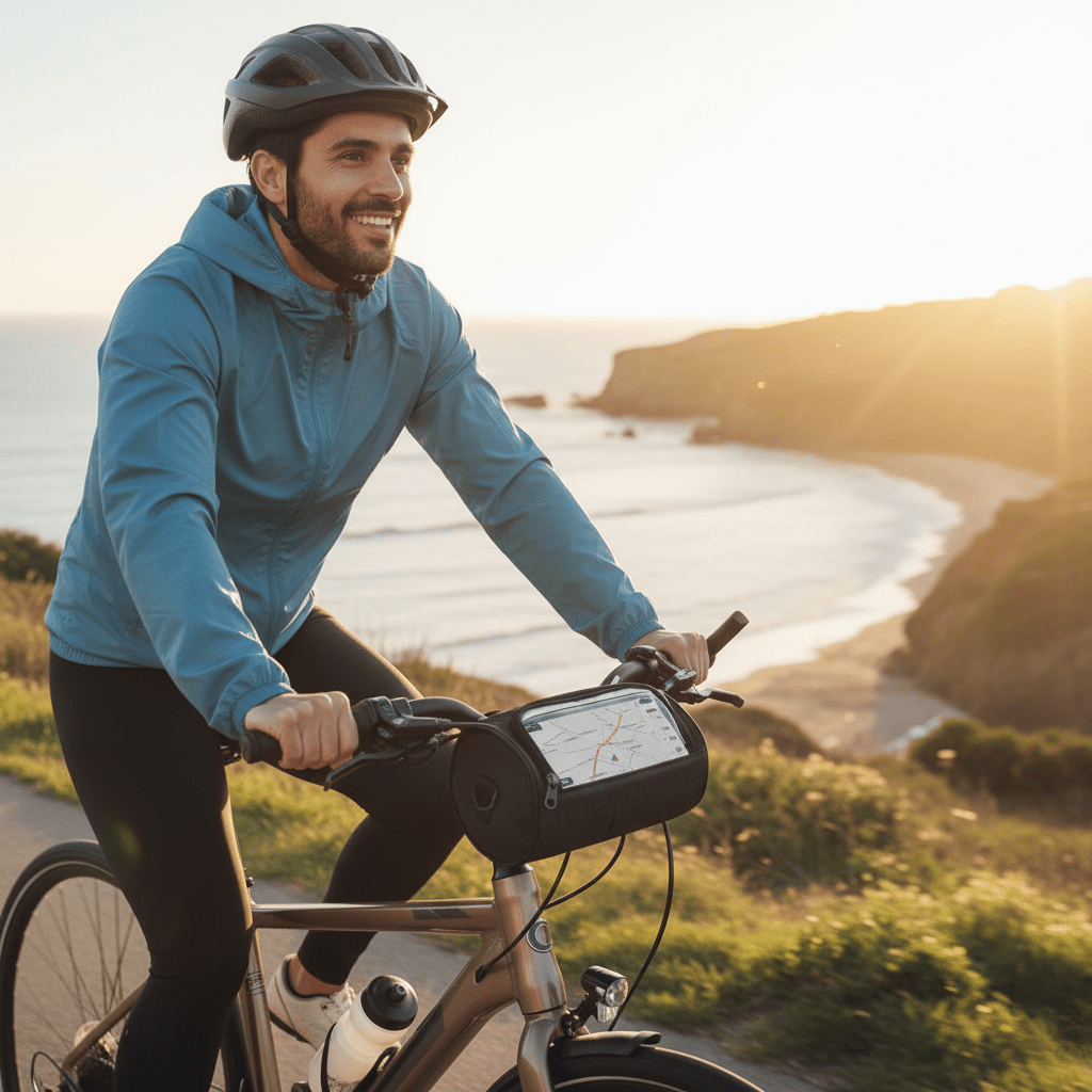 Waterproof Bicycle Bag with Touchscreen Access