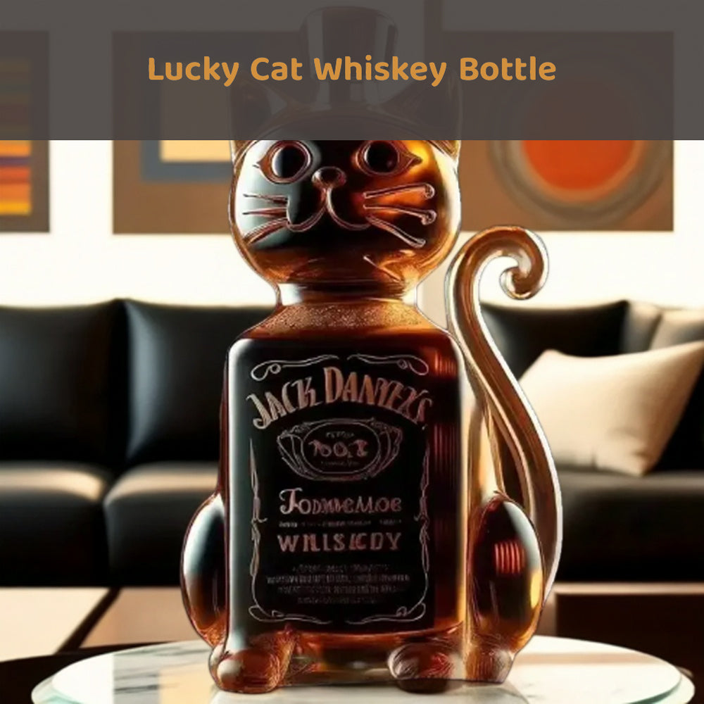 1Lucky Cat Whiskey Bottle