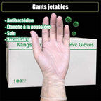 Antistatic disposable PVC gloves (50 pairs)