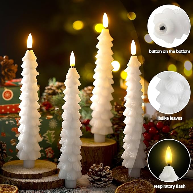 Flameless LED Candles with Remote Control – Realistic 3D Flickering Model LumaGlow