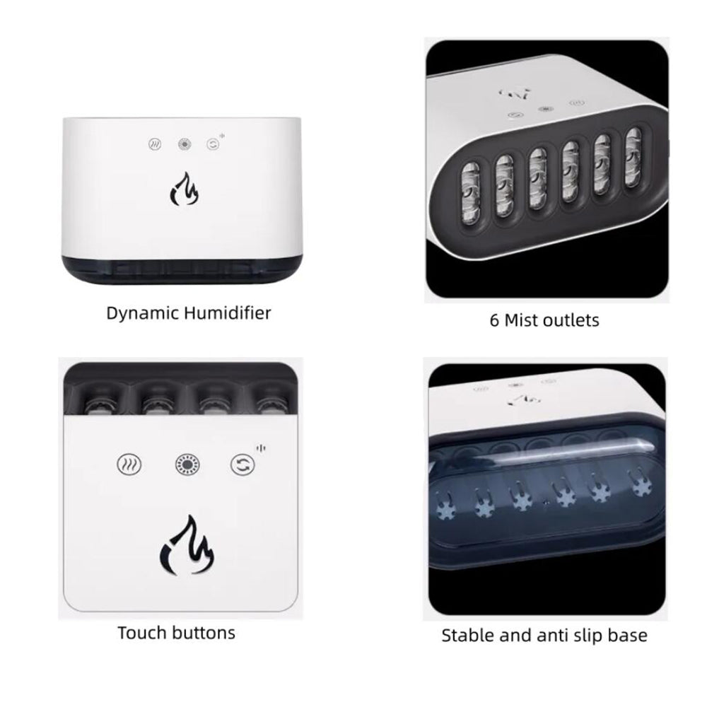 Airmist Pro – Ultrasonic Humidifier with LED Light & 6 Nozzles