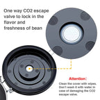 Airtight Coffee Container CO2 Valve Storage Canister with Scoop