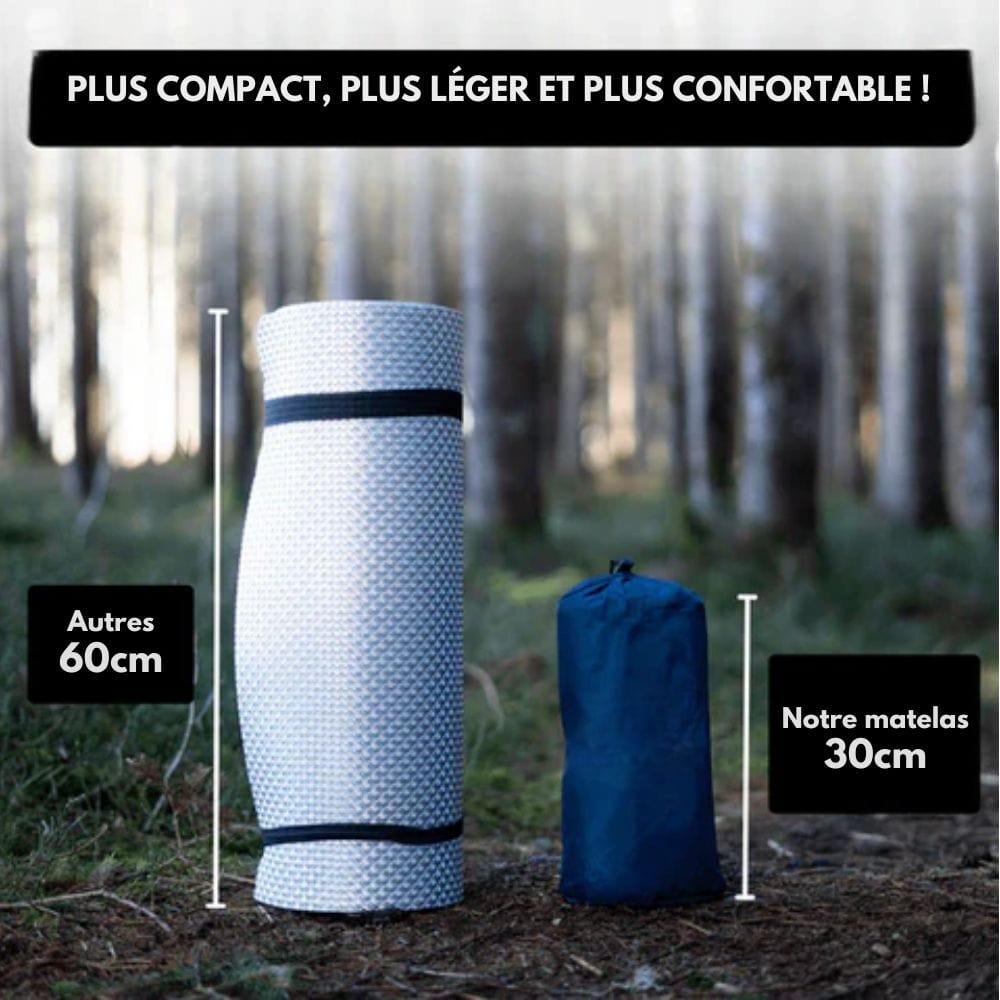 AirTrek Mat – Inflatable Camping Mattress with Foot Pump & Built-In Pillow