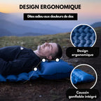 AirTrek Mat – Inflatable Camping Mattress with Foot Pump & Built-In Pillow