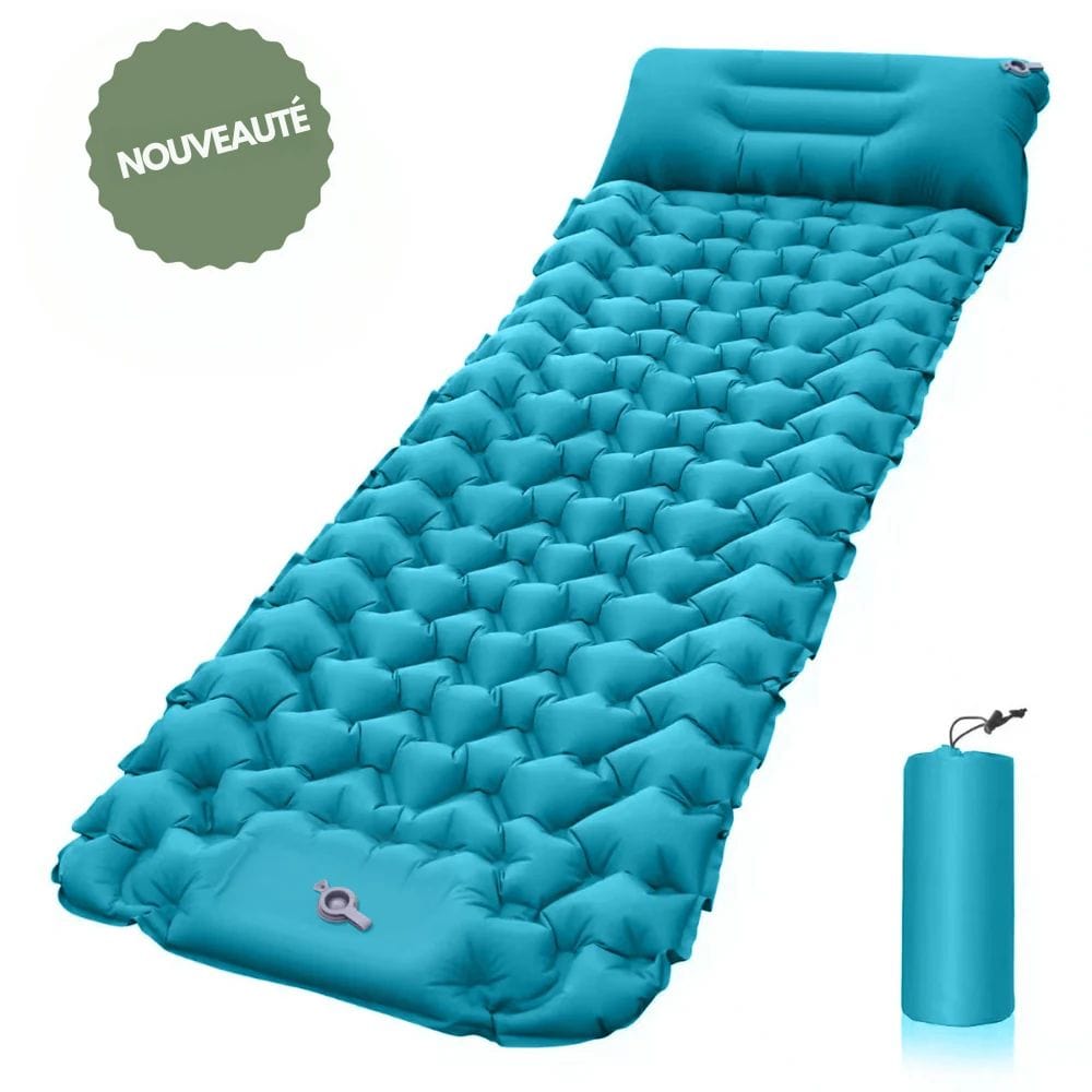 AirTrek Mat – Inflatable Camping Mattress with Foot Pump & Built-In Pillow