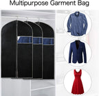Breathable garment cover set – 5-pack garment storage covers with window (1+1 FREE)