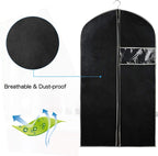 Breathable garment cover set – 5-pack garment storage covers with window (1+1 FREE)