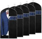 Breathable garment cover set – 5-pack garment storage covers with window (1+1 FREE)