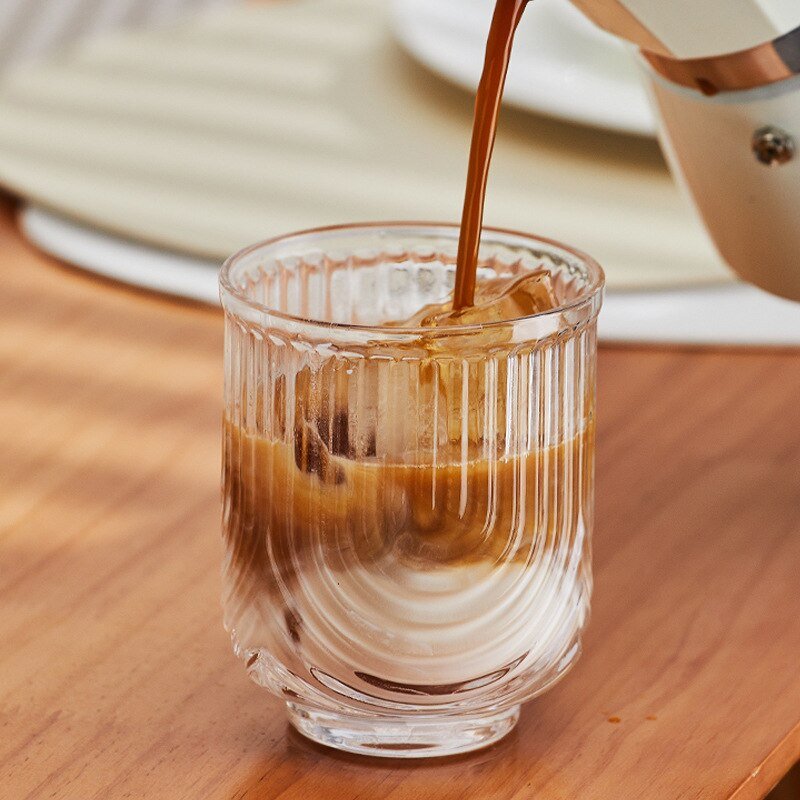 American Ice Latte Glass Coffee Mug