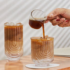 American Ice Latte Glass Coffee Mug