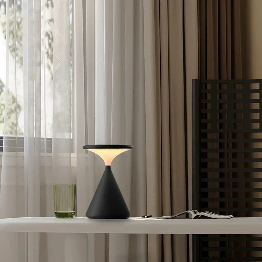 Hourglass Cordless LED Table Lamp with Touch Dimmer