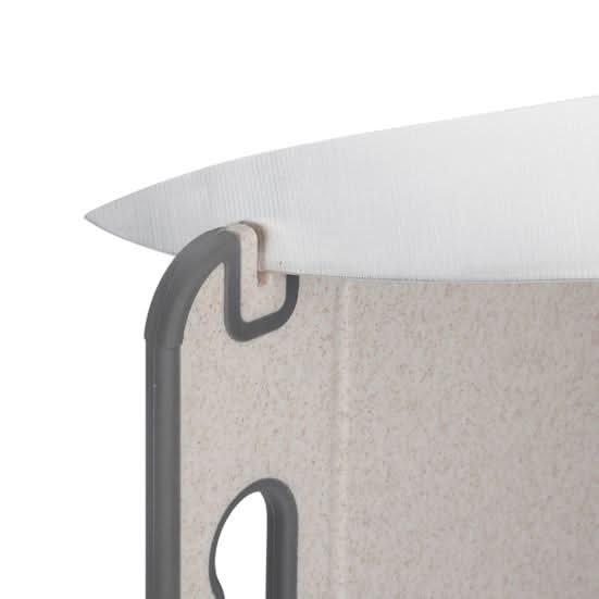 Dual-Sided Stainless Steel Cutting Board with Knife Sharpener