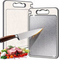 Dual-Sided Stainless Steel Cutting Board with Knife Sharpener