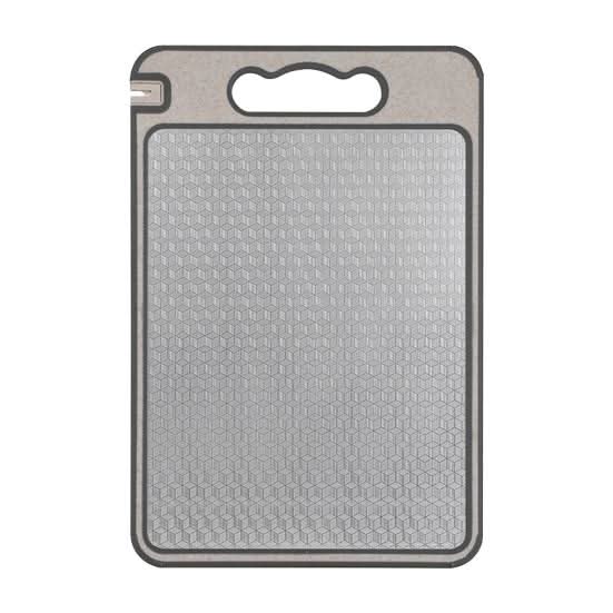 Dual-Sided Stainless Steel Cutting Board with Knife Sharpener