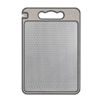 Dual-Sided Stainless Steel Cutting Board with Knife Sharpener
