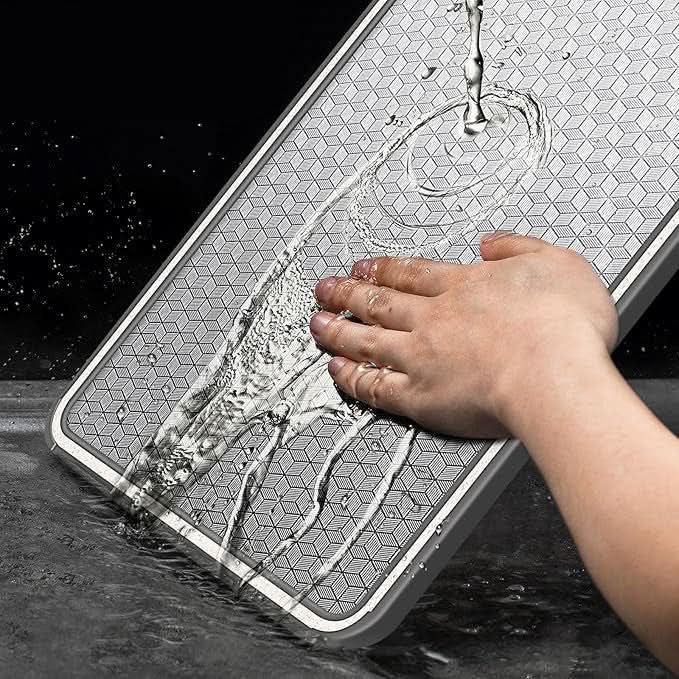 Dual-Sided Stainless Steel Cutting Board with Knife Sharpener