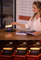 3-in-1 Wireless Charger, LED Lamp & Digital Alarm Clock | Fast Charging Dock