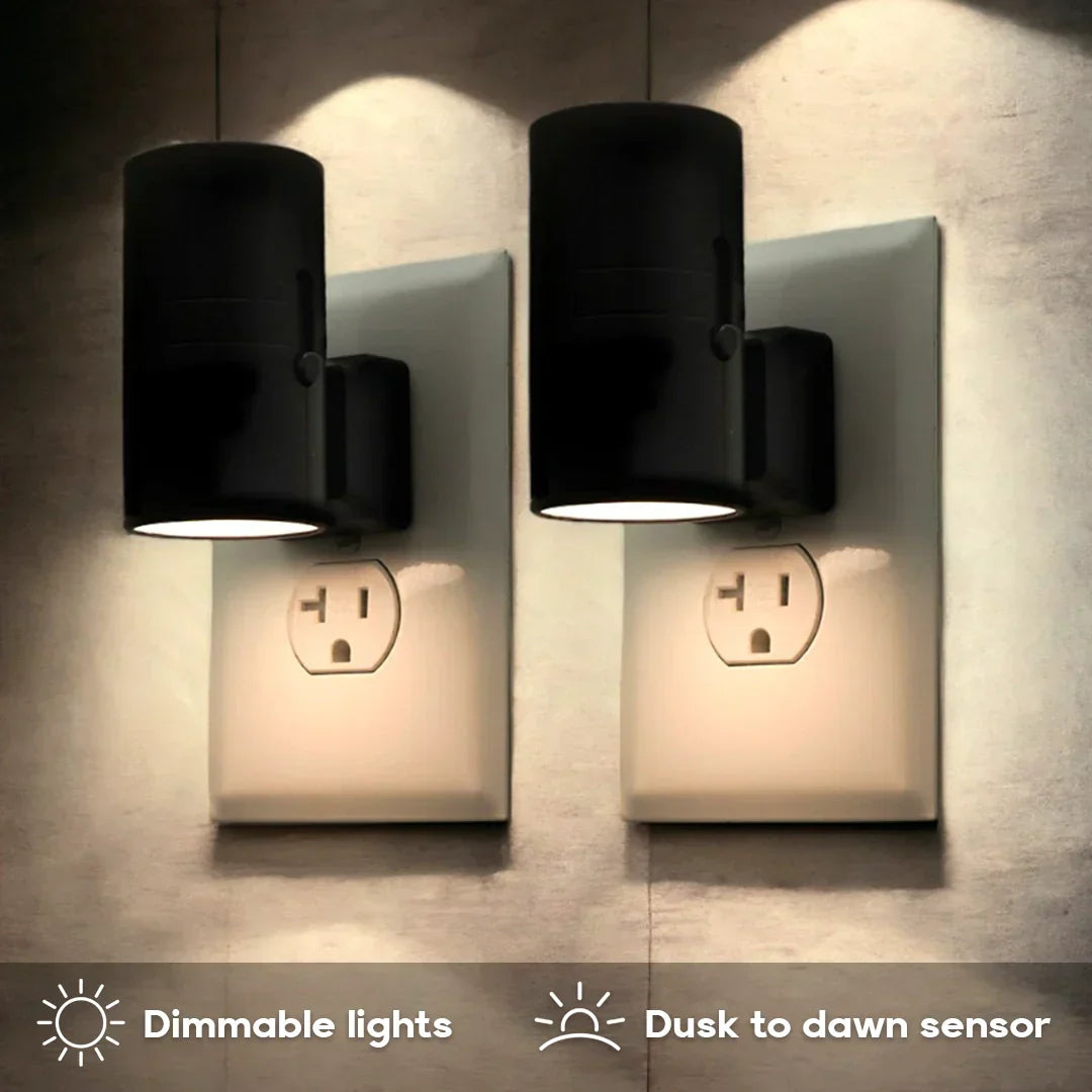 Dimmable Plug-In Night Light with Motion Sensor - LED Light for Bedrooms, Hallways, and Stairs
