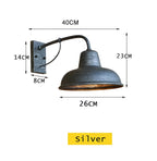 Rustic iron wall lamp - Vintage outdoor lighting