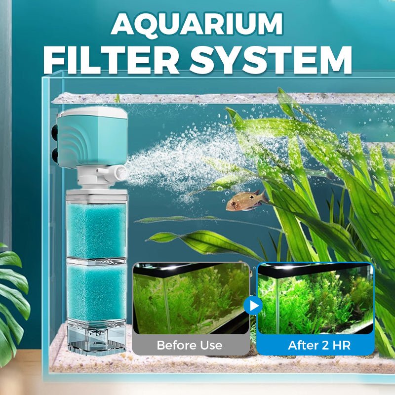 AQUAFLOW 5-IN-1 – Crystal-Clear Water & Automatic Cleaning for Aquariums