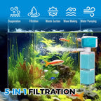 AQUAFLOW 5-IN-1 – Crystal-Clear Water & Automatic Cleaning for Aquariums