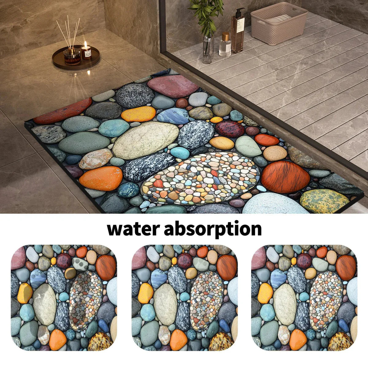 AQUASOFT BATH MAT – Diatomite Bath Mat for Safety & Comfort