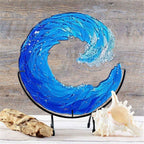 AquaWave Glass Sculpture
