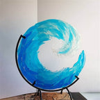 AquaWave Glass Sculpture